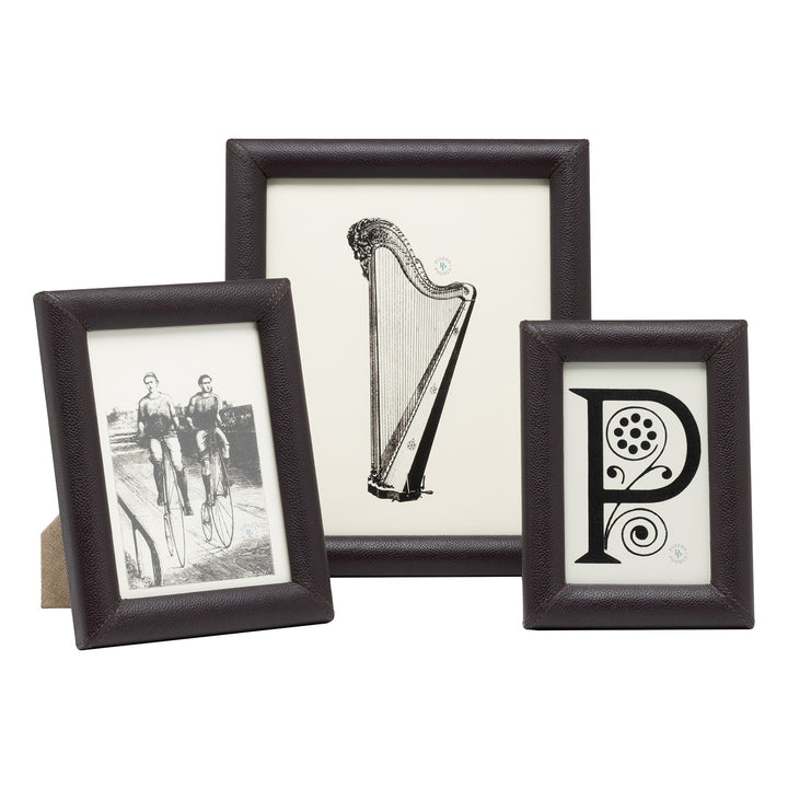 Eton Full-Grain Leather Picture Frames (Aubergine)