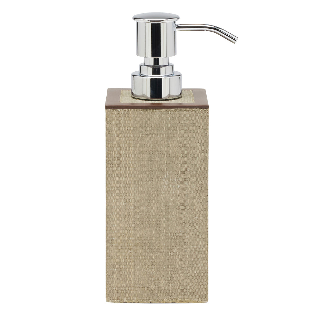 Maranello Abaca Resin Soap Dispenser (Taupe/Brown)