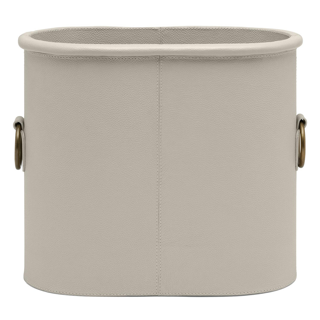 Ogden Full-Grain Leather Magazine Holder (Light Gray)
