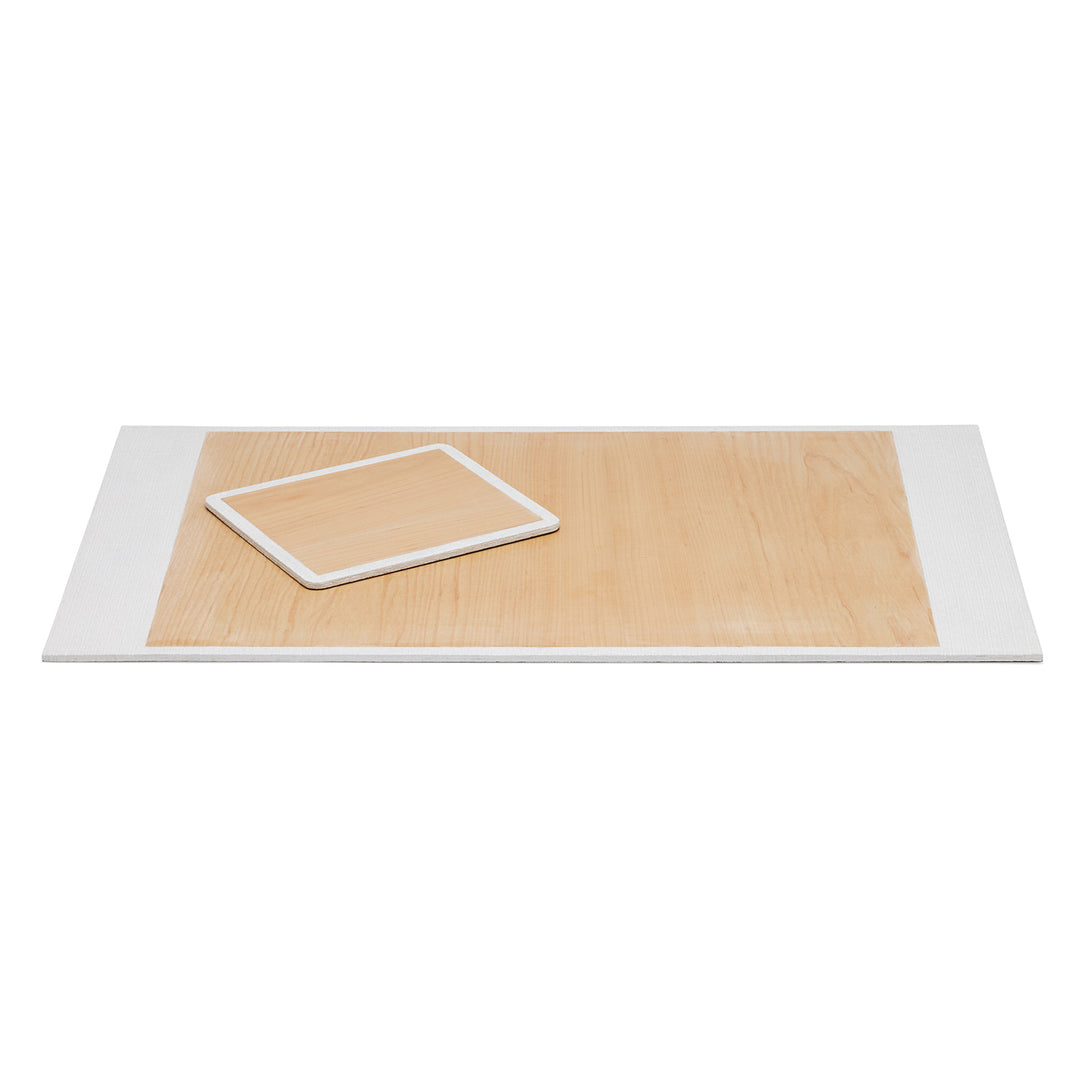 Rosewell Realistic Faux Rattan Desk Blotter Set (Shiny White)