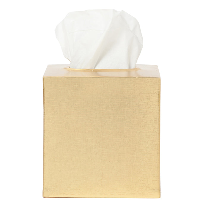 Tiset Gold Etched Stainless Steel Tissue Box Cover