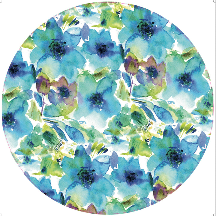 Adama Vinyl Floor Mats/Rugs (Pretty_Blue_Flowers)