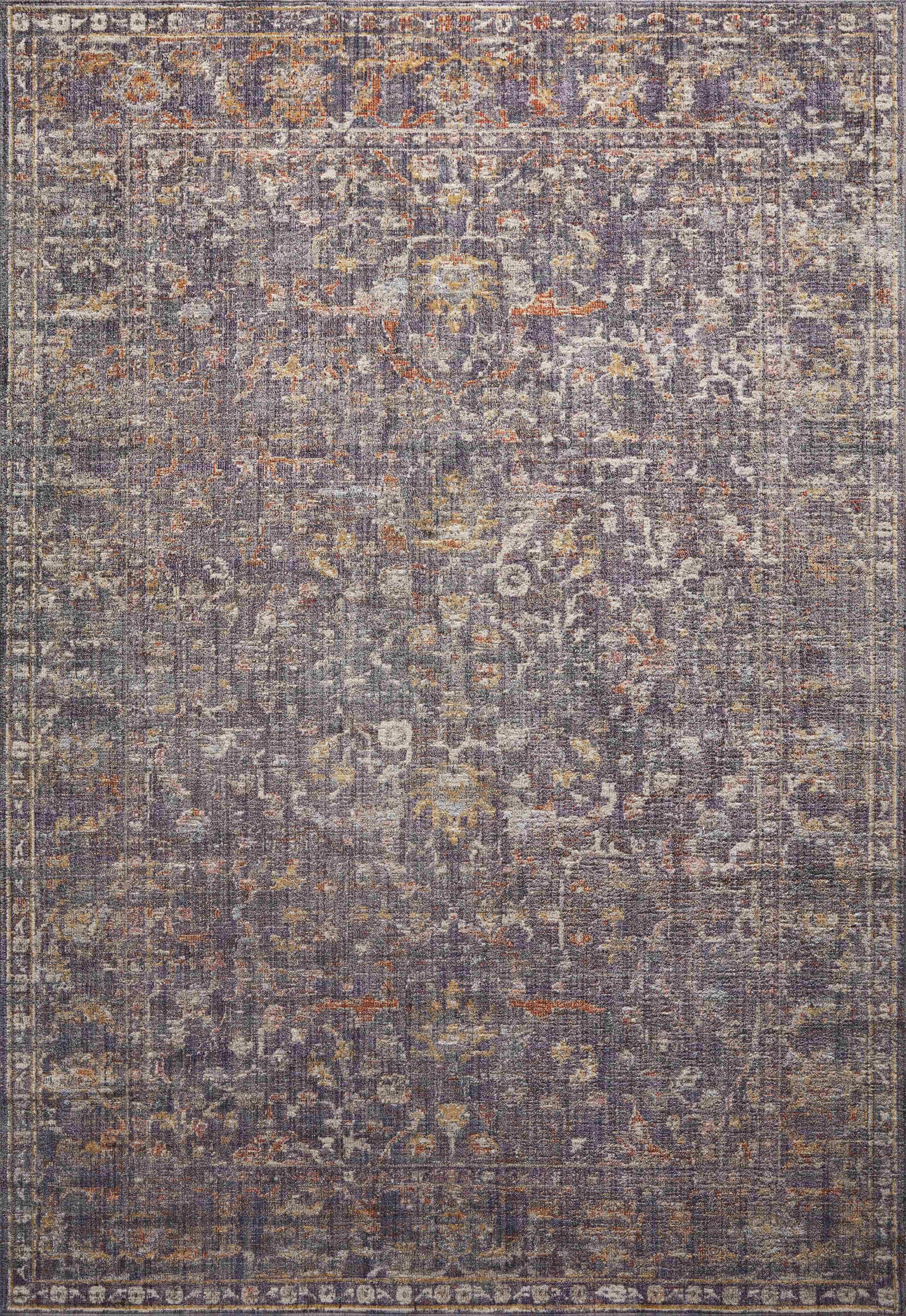 Chris Loves Julia x Loloi Rosemarie Graphite / Multi Accent Rug (ROE-0