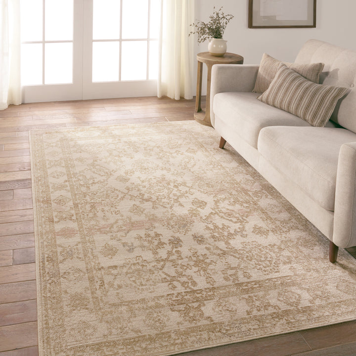 Vibe by Jaipur Living Salerno Indoor/Outdoor Medallion Gold/ Ivory Area Rug (SWOON - SWO23)