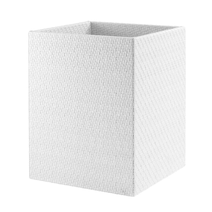Wicker Vinyl Bathroom Accessories (White)
