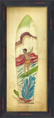 Surfin Style Framed Print 13" x 26"