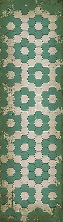 Vintage Vinyl Floorcloth Mats (Pattern 02 Water Lilies)