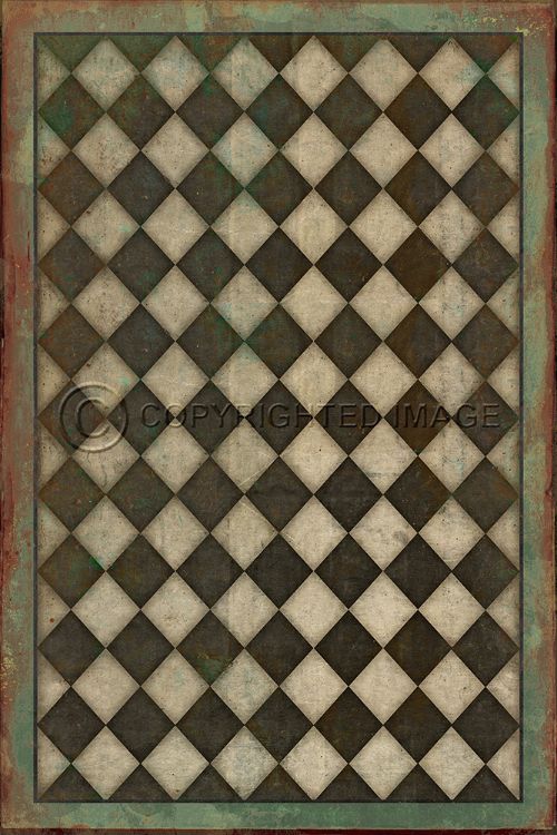 Vintage Vinyl Floorcloth Mats (Pattern 09 Checkmate)