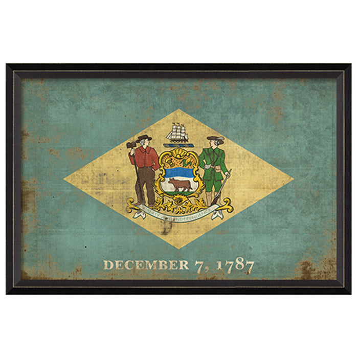State Flag Framed Print (Delaware)