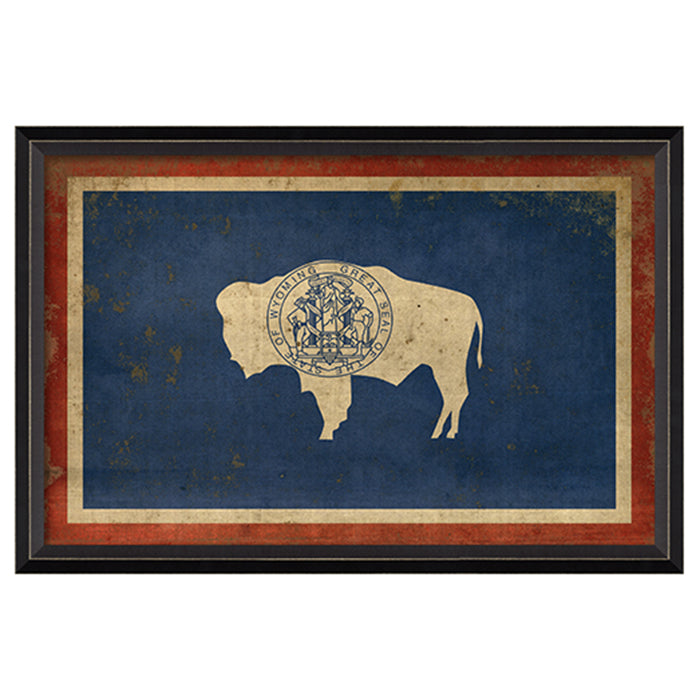 State Flag Framed Print (Wyoming)