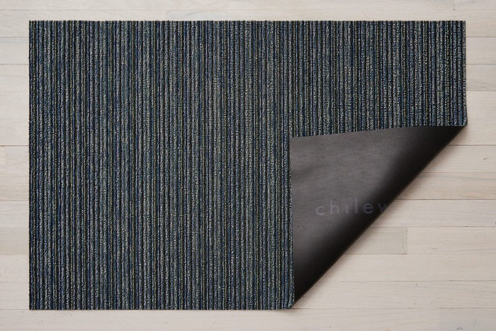Chilewich Skinny Stripe Shag Floor Mat (Forest)