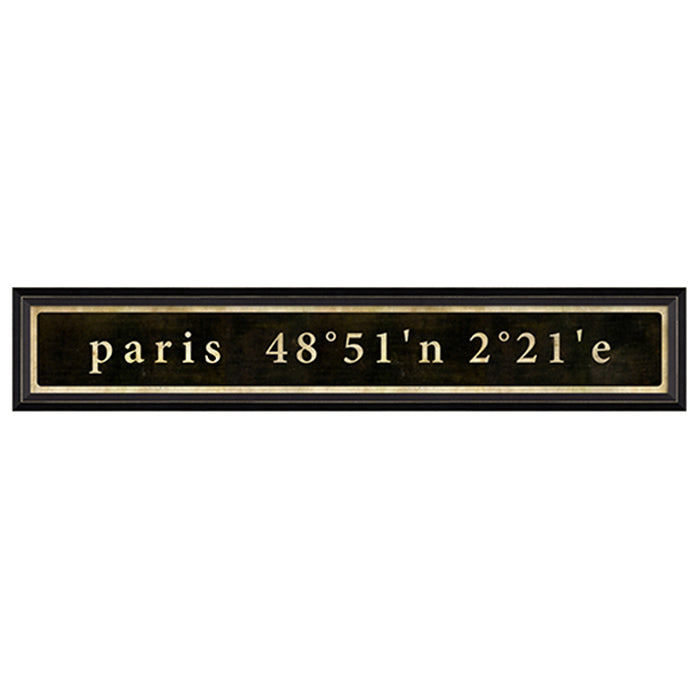 Coordinates Framed Print (Paris)