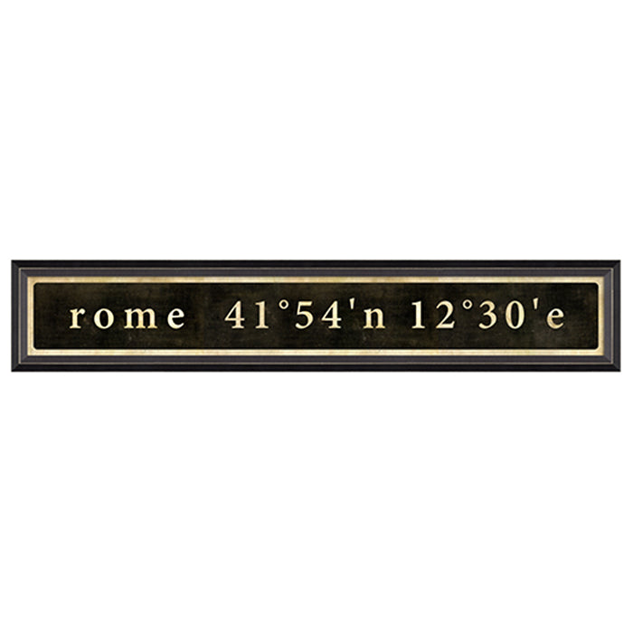 Coordinates Framed Print (Rome)
