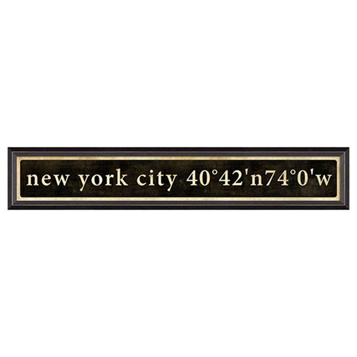 Coordinates Framed Print (New York City)