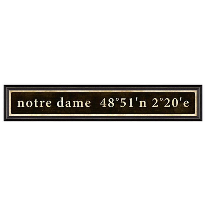 Coordinates Framed Print (Notre Dame)