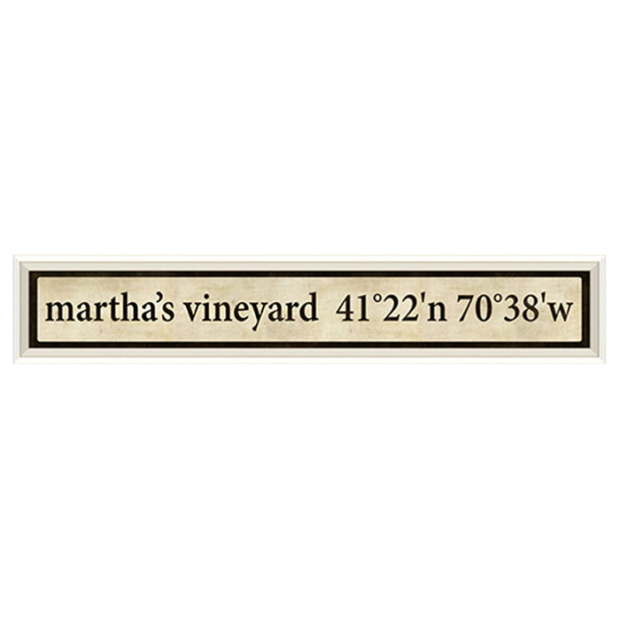 Coordinates Framed Print (Marthas Vineyard)