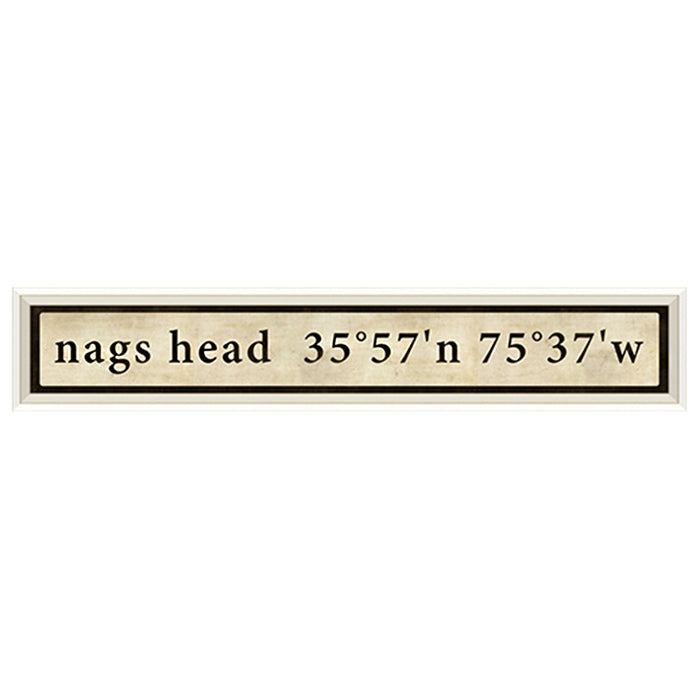 Coordinates Framed Print (Nags Head)