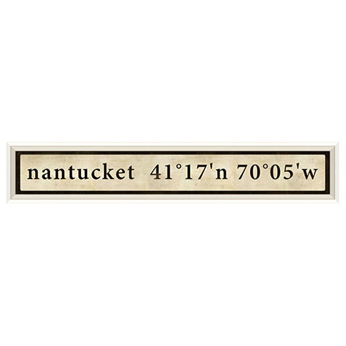 Coordinates Framed Print (Nantucket)