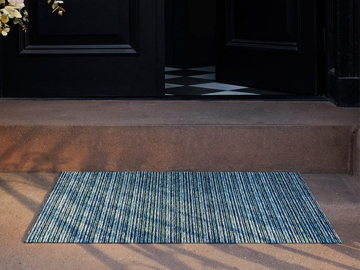 Chilewich Skinny Stripe Shag Floor Mat (Forest)