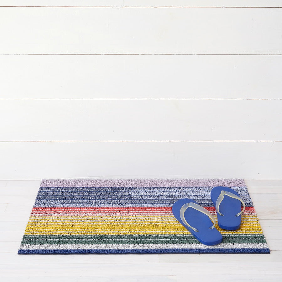 Chilewich Bold Stripe Shag Doormat - Multi