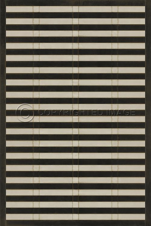 Vintage Vinyl Floorcloth Rug (Pattern 18 Mandarin)