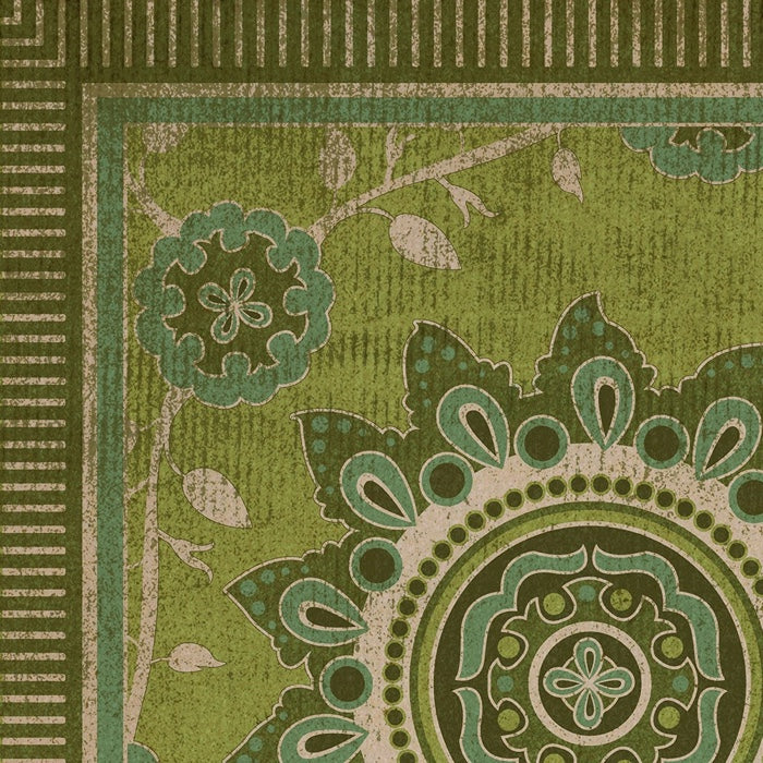 Vintage Vinyl Floorcloth Rug (Pattern 44 Shashiko)