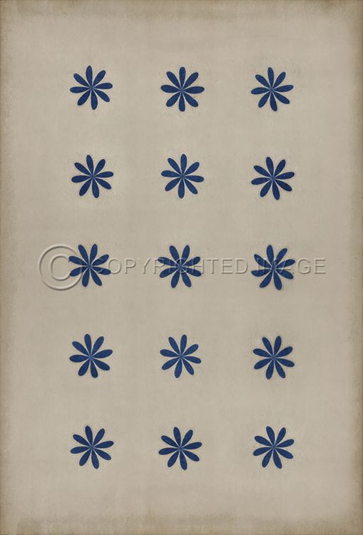 Vintage Vinyl Floorcloth Rug (Pattern 48 Cloche)