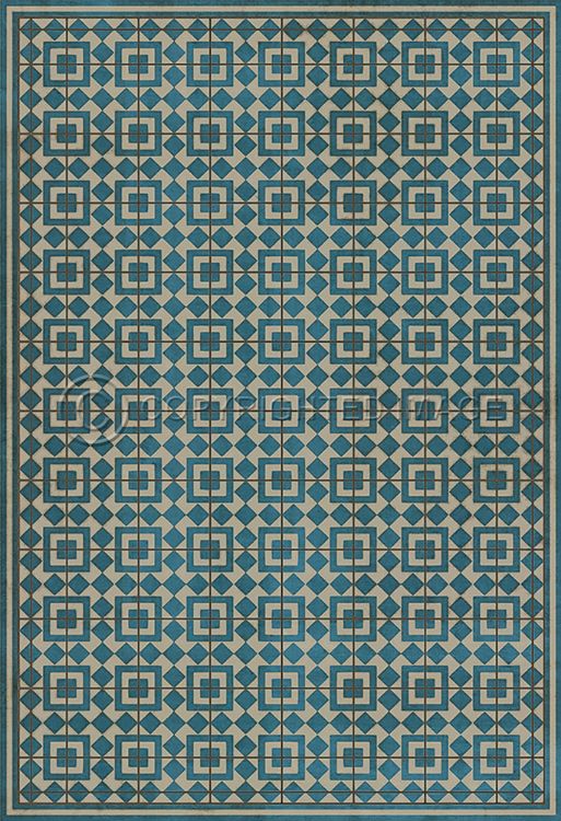 Vintage Vinyl Floorcloth Rug (Pattern 37 Helena)