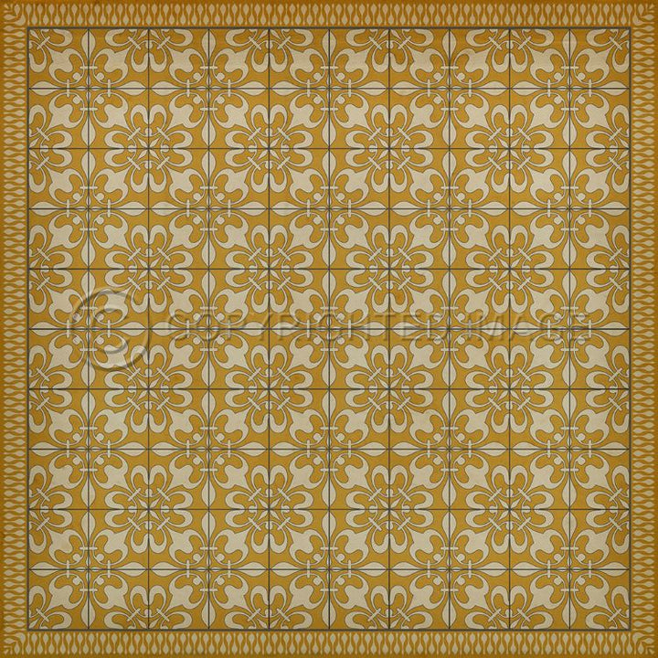 Vintage Vinyl Floorcloth Rug (Pattern 55 Busy As A Bee)