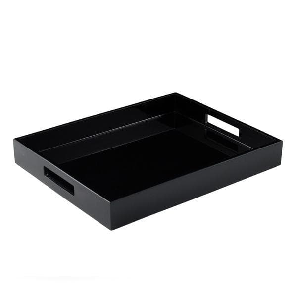 Lacquer Small Rectangle Tray - Black