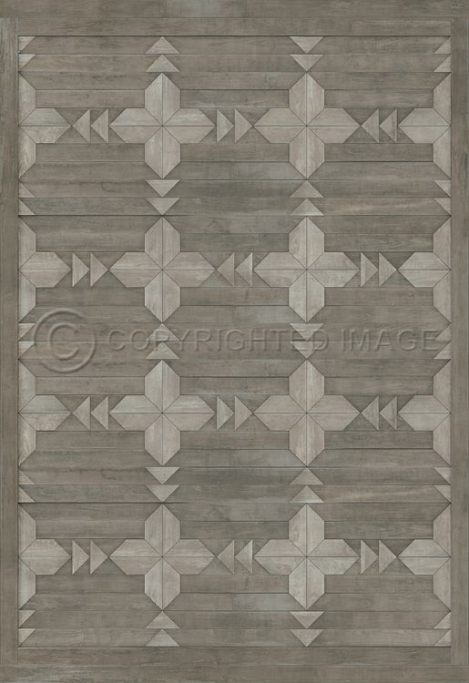 Vintage Vinyl Floorcloth Mat (Norwegian Wood - Carpathian - Poland)