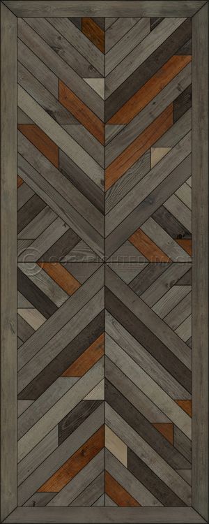 Vintage Vinyl Floorcloth Mat (Norwegian Wood - Nile - Reflections)
