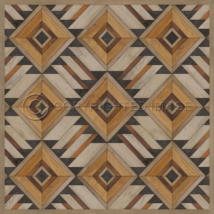 Vintage Vinyl Floorcloth Mat (Norwegian Wood - Yukon - Logan)
