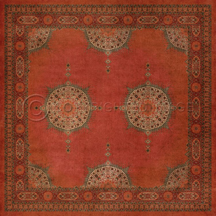 Vintage Vinyl Floorcloth Mats (Persian Bazaar - Tabriz - Amesha)