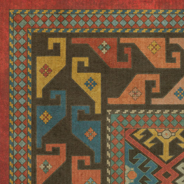 Spicher & Company Vintage Vinyl Floorcloth Mat (Persian Bazaar Daghe