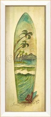 Palm Style Framed Print 11" x 26"