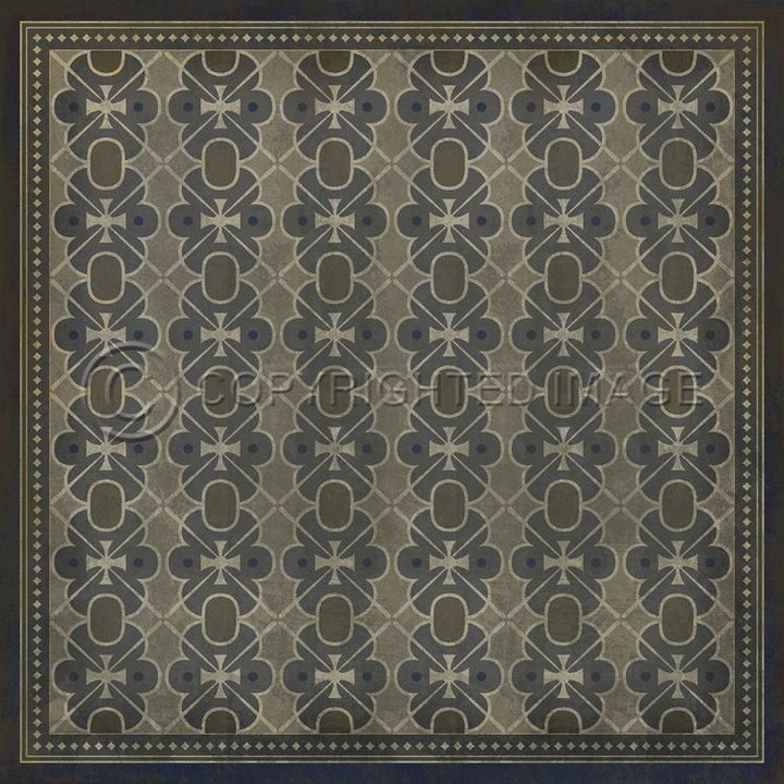 Vintage Vinyl Floorcloth Mats (Pattern 05 London Fog)