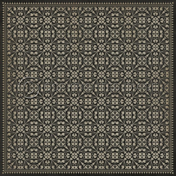 Vintage Vinyl Floorcloth Rug (Pattern 21 By Hook or By Crook)