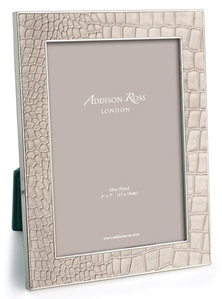 Addison Ross Cream Faux Croc Picture Frame