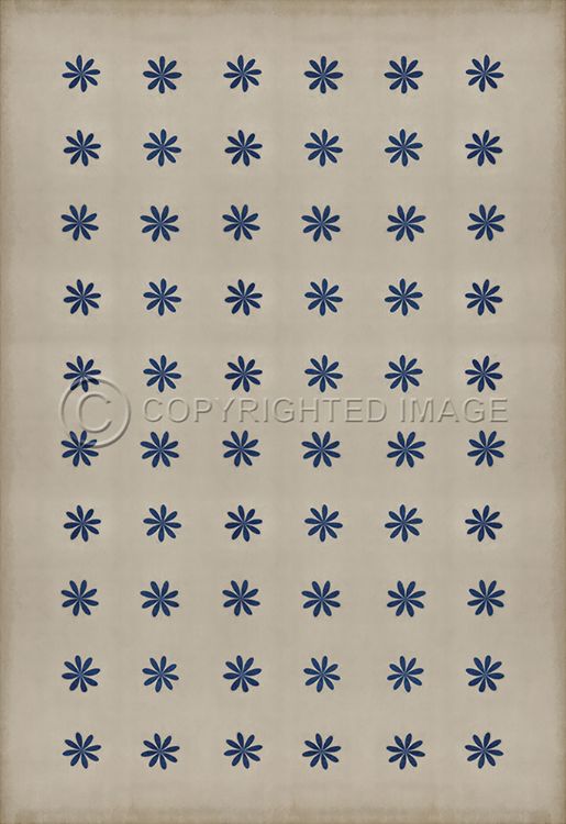 Vintage Vinyl Floorcloth Rug (Pattern 48 Cloche)