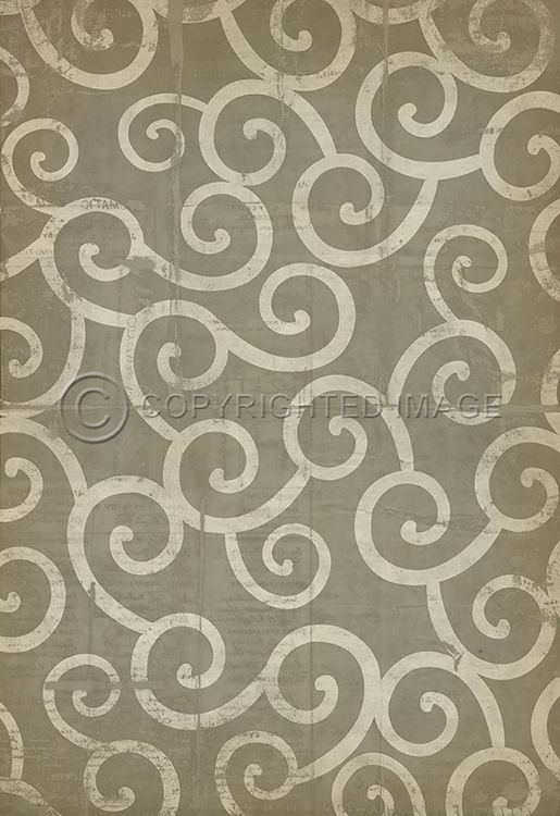 Vintage Vinyl Floorcloth Mats (Pattern 04 Moby Dick)