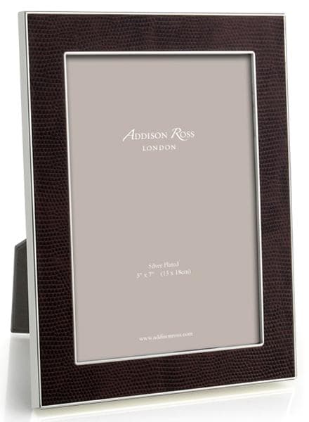 Addison Ross Coffee Faux Snake Enamel Picture Frame