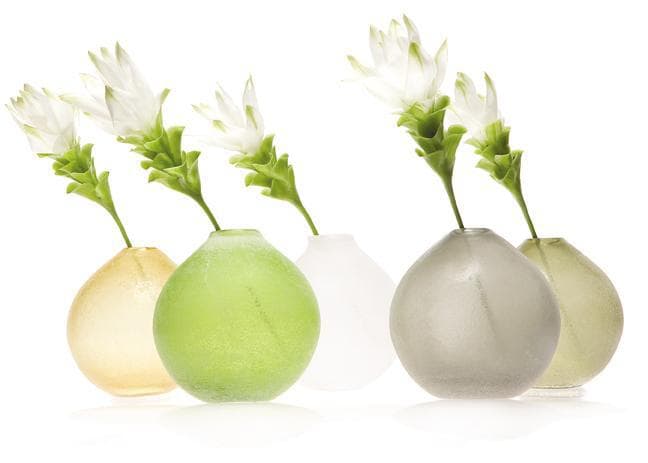 Taiga Orb Bud Vases (Peridot/Green, Grey) - Hudson & Vine