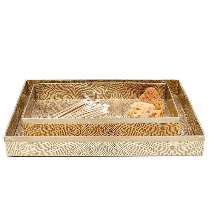 Humbolt Metal Tray Set - Shiny Brass