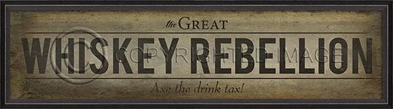 Whiskey Rebellion White Sign 12" x 43.5"