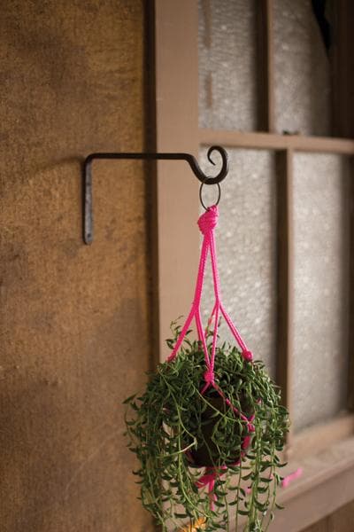 cast iron hanging planter Kalalou Hand Forged Iron Plant Hook