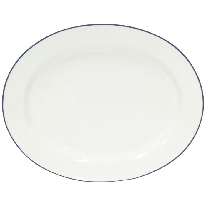Costa Nova Beja Fine Stoneware Dinnerware (White-Blue)