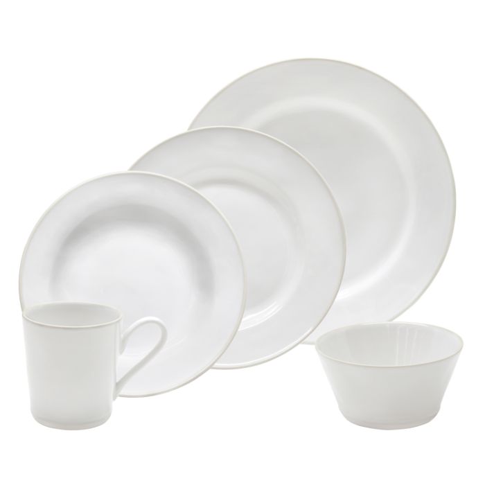 Costa Nova Beja Fine Stoneware Dinnerware (White-Cream)