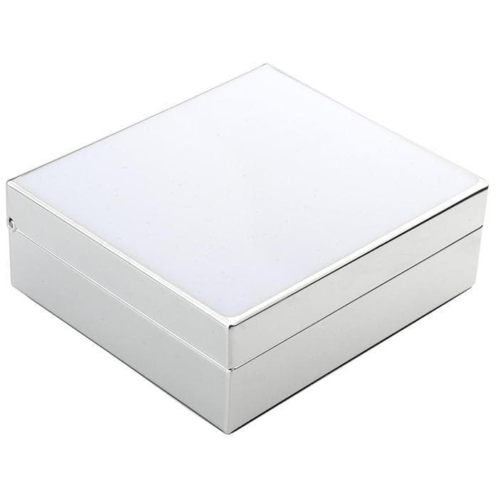 Addison Ross White & Silver Box 4"