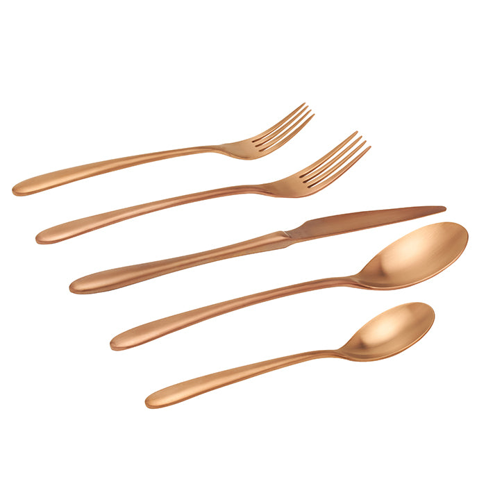 Alba Rose Gold 5pc. Flatware Set